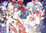  bad_id bad_pixiv_id bat_wings blonde_hair blue_hair bow braid breasts broom broom_riding carrying chain clog_sandals collaboration collar flat_chest garter_straps hair_bow hakurei_reimu hat izayoi_sakuya kirisame_marisa konayama_kata leash leg_ribbon maid maid_headdress medium_breasts multiple_girls nakayama_miyuki nipples panties princess_carry remilia_scarlet ribbon sarashi silver_hair small_breasts striped striped_legwear tabi thighhighs topless touhou twin_braids underwear undone_sarashi wings witch_hat yuri zettai_ryouiki 