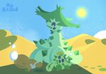  blue_sky cacnea cacturne clear_sky closed_eyes closed_mouth cocoro_the_c commentary_request day desert evolutionary_line highres outdoors pokemon pokemon_(creature) pokemon_focus sand shade shadow sitting sky sleeping sun trapinch 