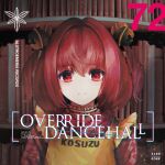  1girl album_cover alstroemeria_records apron bell bookshelf checkered_clothes checkered_kimono closed_mouth commentary_request cover dogezachan hair_bell hair_ornament highres japanese_clothes kimono library medium_hair motoori_kosuzu portrait red_eyes red_hair red_kimono smile solo touhou two-tone_kimono two_side_up white_kimono yellow_apron 