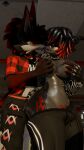3d_(artwork) 4k 9:16 absurd_res anthro aquatic areola areola_slip athletic athletic_male belly_piercing big_breasts bikini biped black_areola black_body black_hair black_lips black_lipstick blender_(artwork) bottomwear bottomwear_pull breasts butt canid canid_demon canine car claws clothed clothing clothing_pull crop_hoodie demon detailed_background digital_media_(artwork) digitigrade door_knocker dragon duo ear_piercing english_text eyebrow_piercing eyeliner facial_piercing feet female female_anthro fish flannel_shirt freckled_arms freckled_breasts freckled_butt freckled_chest freckled_face freckled_legs freckled_shoulders freckled_tail freckled_thighs freckles furgonomic_piercing furgonomics grey_breasts grey_butt hair hand_around_waist hand_on_belly hand_on_breast hand_on_erection hand_under_clothing hand_under_topwear hellhound hi_res highlights_(coloring) hindpaw hip_piercing hound_(hound_helldan) hound_helldan hug hugging_another hugging_from_behind hybrid kissing_cheek lips lipstick looking_at_another looking_pleasured makeup male male/female male_anthro mammal markings multicolored_body mythological_canine mythological_creature mythological_scalie mythology natural_breasts navel navel_piercing nipple_piercing nipples nose_piercing nose_ring novabeast one_eye_closed pants pants_pull parking_lot partially_clothed paws piercing red_claws red_eyeliner red_eyes red_highlights ring_piercing scalie shark smile solo subaru_(hound_helldan) swimwear tail tail_piercing tattoo text thick_thighs tribal tribal_markings two-piece_swimsuit vehicle wardrobe_malfunction watermark wide_hips widescreen