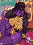 2026 activision anthro big_breasts black_clothing black_hoodie black_legwear black_panties black_topwear black_underwear bodily_fluids breasts clothed clothing crossgender dragon european_mythology eyebrows eyelashes eyewear fangs female fishnet_clothing fishnet_legwear glistening glistening_breasts hat headgear headwear hi_res hoodie horn huge_breasts legwear looking_at_viewer lyorenth-the-dragon mtf_crossgender mythological_creature mythological_scalie mythology navel nipple_outline nipple_tape non-mammal_breasts panties pasties purple_body purple_scales scales scalie sitting skateboard solo spyro spyro_the_dragon sunglasses sweat sweaty_breasts tail tape teeth thick_thighs topwear underwear vehicle western_dragon wings yellow_body