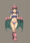  armor bad_id bad_pixiv_id bikini_armor black_eyes black_hair boots cape chi-chi_(dragon_ball) child dragon_ball dragon_ball_z gloves ikkun_(studio_ibusos) navel pink_footwear solo 