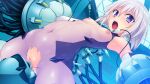  1girl :o arch_zion armpits bdsm blue_eyes blush bodysuit bondage bound breasts cable censored covered_navel dutch_angle elbow_gloves forced_orgasm game_asset gloves jambread looking_at_viewer magical_girl mosaic_censoring nipple_injection nipple_stimulation nipples non-web_source object_insertion official_art open_mouth orgasm purple_bodysuit pussy pussy_juice rape restrained see-through_clothes self-datamine sex_machine shinsou_kenki_arch_saver shiny_clothes short_hair skin_tight small_breasts solo spread_legs stationary_restraints teeth torn_bodysuit torn_clothes vaginal vaginal_object_insertion variant_set visual_novel_cg white_hair wide_spread_legs yuno_plaftskaya 