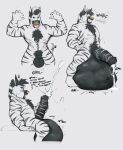cock_vore dergum dialogue digestion equid equine genitals hi_res male male/male mammal penile penis solo teasing vore zebra