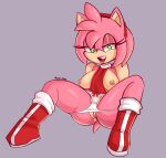  &lt;3 &lt;3_eyes 2022 accessory amy_rose anthro anus areola artist_name axel_hell black_nose boots bow_ribbon breasts clothing dress eulipotyphlan eyelashes female footwear genitals green_eyes grey_background hair hair_accessory hairband half-closed_eyes hedgehog hi_res lipstick looking_at_viewer makeup mammal narrowed_eyes nipples open_mouth open_smile panties pink_hair pussy sega short_hair simple_background sitting smile solo sonic_the_hedgehog_(series) spread_legs spreading tan_areola tan_nipples teeth underwear 