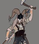  axe belt bone dead_by_daylight female hatchet hi_res humanoid melee_weapon predatel skull solo weapon 