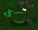  canid canine cartoon cooking cuca day_7 female food fox foxbert hi_res humor mammal octobersketch soup 