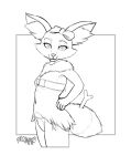  absurd_res accessory anthro bikini bow_accessory bow_ribbon brai-brai_(fulconarts) braixen breasts cheek_tuft clothing cute_expression cute_eyes cute_fangs facial_tuft female fluffy fulconarts generation_6_pokemon hair_accessory hair_bow hair_ribbon hi_res looking_at_viewer neck_tuft nintendo pokemon pokemon_(species) presenting ribbons short short_stack size_difference small_breasts smaller_female smile solo swimwear tuft video_games 