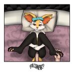  accessory anthro bed bedroom_sex bow_accessory bow_ribbon brai-brai_(fulconarts) braixen breasts cheek_tuft cute_expression cute_eyes cute_fangs facial_tuft feet female fluffy foot_fetish foot_focus foot_play fulconarts furniture generation_6_pokemon hair_accessory hair_bow hair_ribbon hi_res holding_feet looking_at_viewer neck_tuft nintendo nude paws pokemon pokemon_(species) presenting ribbons short short_stack size_difference small_breasts smaller_female smile solo tuft video_games 