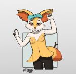  accessory anthro bow_accessory bow_ribbon brai-brai_(fulconarts) braixen breasts butt cheek_tuft cute_expression cute_eyes facial_tuft female fluffy fulconarts generation_6_pokemon genitals hair_accessory hair_bow hair_ribbon hi_res looking_at_viewer neck_tuft nintendo nipples nude pokemon pokemon_(species) presenting presenting_pussy pussy ribbons short short_stack size_difference slim small_breasts small_butt small_pussy small_waist smaller_female smile smiling_at_viewer solo tuft video_games 
