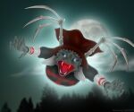  2022 bone digital_media_(artwork) dragon flying glowing halloween hi_res holidays invalid_tag moon night open_mouth spooky_(disambiguation) wings 