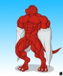  abs anthro balls biceps big_muscles brunder clothing deltoids dragon flaccid foreskin genitals hi_res humanoid_genitalia humanoid_penis kevindragon male manly muscular muscular_anthro muscular_male nude pecs penis quads scalie simple_background solo undressing 