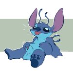  absurd_res alien animal_genitalia anthro balls blep blue_body blue_fur disney experiment_(lilo_and_stitch) fingering_sheath fully_sheathed fur genitals hi_res lilo_and_stitch male mutantail necktie pawpads penis sheath solo stitch_(lilo_and_stitch) tongue tongue_out 