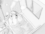  2022 anthro bathing belly detailed_background hi_res humanoid_hands inside kemono male mammal overweight overweight_male pommn_mn sitting solo ursid water 