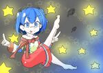  blue_eyes blue_hair chii_(my_love_tiger) hanbok korean_clothes my_love_tiger non-web_source smile smiley_face star_(symbol) tongue tongue_out 