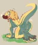  anthro anus breasts butt capcom claws fanged_wyvern female fingers food genitals hi_res jagras looking_at_viewer monster_hunter nude pussy scalie solo video_games yolabayola1 