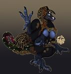  anthro avian avian-king breasts claws cockatrice dinosaur european_mythology feathers featureless_breasts female genitals hi_res hybrid mythological_avian mythology non-mammal_breasts nude pussy reptile scalie solo theropod 