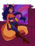  canid canine carmelita carmelita_fox fox hi_res mammal night pinup pose skyline sly_cooper sly_cooper_(series) sony_corporation sony_interactive_entertainment sucker_punch_productions video_games 