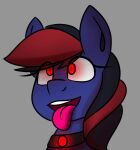  ahegao blue_body blue_fur collar control_collar drhypnoswirl equid equine fan_character female feral fur glowing glowing_eyes hasbro horse looking_pleasured mammal mane mind_control mistic_spirit my_little_pony open_mouth pony red_and_black_hair solo tongue tongue_out 
