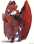  alcohol anthro avian beverage breasts bunny_costume claws clothed clothing costume cross digitigrade fake_ears fake_rabbit_ears fear_(terrorwing) feathered_wings feathers female fishnet fishnet_legwear gryphon hi_res iris-icecry iron_cross jack_daniel&#039;s legwear leotard mythological_avian mythology red_baron red_body red_feathers skimpy solo standing tail_tuft tight_clothing tuft whiskey whiskey_glass wings 