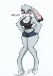  anthro big_breasts blush breasts disney female hi_res judy_hopps pace-maker small_waist solo thick_thighs tsundere wide_hips zootopia 