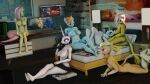  3d_(artwork) anthro asinus digital_media_(artwork) dominant dominant_female donkey equid equine feet female fluttergoth fluttershy_(mlp) friendship_is_magic gilda_(mlp) hasbro hi_res mammal my_little_pony nicky_equeen princess_celestia_(mlp) punklestia_(mlp) rainbow_dash_(mlp) raripunk rarity_(mlp) sleepover source_filmmaker 