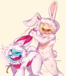  &lt;3 ahegao anal anal_penetration angry_dom anthro anthro_on_anthro anthro_penetrated anthro_penetrating anthro_penetrating_anthro artist_name band-aid bandage blush bunny_costume clothed clothed_sex clothing costume cottontail_fizz cottontail_teemo digital_media_(artwork) doggystyle duo fake_ears fake_rabbit_ears fizz_(lol) from_behind_position grabbing_both_ears humping league_of_legends looking_pleasured male male/male male_anthro male_penetrated male_penetrating male_penetrating_male marine one_eye_closed open_mouth penetration riot_games sex short short_anthro short_male signature simple_background speed_lines tan_background teemo_(lol) teeth teeth_showing text them_nasties video_games yordle 