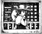  :3 ambiguous_gender animal_humanoid camera city clothing co8 english_text felid felid_humanoid feline feline_humanoid hair hat headgear headwear hi_res humanoid kemono mammal mammal_humanoid monochrome niko_(oneshot) oneshot photo scarf smile solo text tunic video_games whiskers 