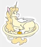  adora equid equine female feral hi_res horn inktober long_tail lying mammal marsminer nest simple_background solo winged_unicorn wings 