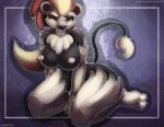  anthro areola big_breasts breasts female generation_6_pokemon lucreteer nintendo nipples pink_areola pink_nipples pinup pokemon pokemon_(species) pose pyroar solo video_games 