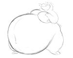  2021 alligator alligatorid anthro belly big_belly crocodilian fangs half-closed_eyes hand_on_chest hand_on_stomach hyper hyper_belly looking_down looking_down_at_self male monochrome moobs morbidly_obese morbidly_obese_anthro morbidly_obese_male narrowed_eyes navel nipples nude obese obese_anthro obese_male overweight overweight_anthro overweight_male praceph reptile scalie smile solo standing 