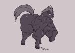  2020 angry big_muscles broken_horn equid equine eyelashes female feral friendship_is_magic hasbro hooves horn huge_muscles hyper hyper_muscles mammal monochrome muscular muscular_female muscular_feral my_little_pony my_little_pony:_the_movie_(2017) raised_tail signature simple_background solo tempest_shadow_(mlp) toby_art unicorn vein veiny_muscles 