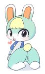  animal_crossing anthro anus blush breasts butt clothed clothing female genitals green_body hi_res lagomorph lemonspark_nwt leporid looking_at_viewer mammal nintendo pussy rabbit rear_view sasha_(animal_crossing) simple_background solo video_games white_background white_body 