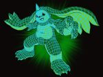  4:3 anthro bandai_namco digimon digimon_(species) evolution evolution_(transformation) fallacies gargomon hi_res long_ears male slightly_chubby solo transformation wireframe 