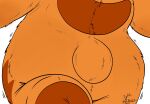  2022 alien ambiguous_gender back_markings brown_markings brown_pawpads butt butt_shot digital_drawing_(artwork) digital_media_(artwork) disney dylbun experiment_(lilo_and_stitch) fur leg_markings lilo_and_stitch male_(lore) markings orange_body orange_fur pawpads sample_(lilo_and_stitch) shaking_butt signature simple_background small_tail solo white_background 