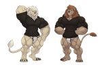  absurd_res artaxes blush bulge clothing felid hi_res leolex lion looking_at_viewer male mammal muscular pantherine underwear 