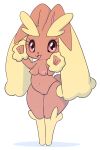  absurd_res anthro blush breasts brown_body female generation_4_pokemon genitals hi_res lemonspark_nwt looking_at_viewer lopunny navel nintendo nipples open_mouth pokemon pokemon_(species) pussy red_eyes shadow simple_background solo video_games white_background 