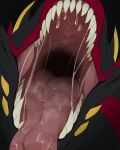  4:5 absurd_res ambiguous_gender bodily_fluids fangs front_view hi_res mouth_shot obscured_eyes open_mouth saliva saliva_on_tongue saliva_string santanahoffman sharp_teeth solo teeth unsigned 