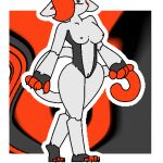  anne_(theenyface) anthro black_body black_fur breasts claws dipstick_tail domestic_cat felid feline felis female fur genitals hair machine mammal markings nipples pawpads pussy red_hair red_pawpads robot solo tail_markings theenyface white_body white_fur 