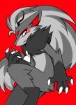 2026 absurd_res ambiguous_gender anthro biped bloominglynx claws countershade_torso countershading digital_drawing_(artwork) digital_media_(artwork) female_(lore) fingers fur generation_5_pokemon hair hi_res nintendo nude nude_ambiguous nude_anthro pokemon pokemon_(species) simple_background solo zoroark