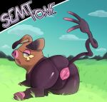 animal_genitalia animal_vulva big_butt butt female female_feral feral generation_9_pokemon genitals hooves looking_back lying mammal nintendo oinkologne on_side pokemon pokemon_(species) porcine_genitalia porcine_vulva raised_tail semitone solo suid suine tail thick_thighs vulva