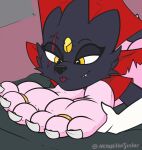 3_toes ambiguous/ambiguous ambiguous_anthro ambiguous_gender animated animated_gif anthro anthro_on_anthro bedroom_eyes butt claws colored digit_ring digital_media_(artwork) easel_(character) eye_scar faceless_ambiguous faceless_character facial_scar feet foot_fetish foot_focus foot_grab foot_sniffing generation_4_pokemon jewelry kerolink looking_pleasured narrowed_eyes nexxiethejester nintendo pokemon pokemon_(species) ring scar seductive shiny_pokemon short_playtime sniffing soles solo_focus toe_claws toe_ring toes tongue tongue_out weavile