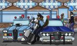 2026 absurd_res accessory anthro beverage black_hair blonde_hair blue_clothing boots bottomwear bra breasts brown_body brown_fur brown_hair building canid canine canis car cigarette cleavage clothed clothing clothing_pull coffee colored denim denim_bottomwear denim_clothing dessert distracted domestic_dog doughnut edsel family father_(lore) female female/female food footwear ford fox foxy_caine fur german_shepherd green_clothing grey_body grey_fur group hair hair_bun hand_behind_neck heart_symbol herding_dog hi_res husband_and_wife jacket jeans kiss_on_lips kissing leather leather_clothing leather_jacket leather_topwear long_hair male mammal markings married_couple mother_(lore) mother_and_father_(lore) necktie pants parent_(lore) parent_and_child_(lore) pastoral_dog pastry pink_clothing police police_car police_hat police_officer police_uniform police_vehicle pulling_shirt_down question_mark rebecca_koon red_clothing shirt shoes sierra_bauer sitting_on_car size_difference sketchy_wolf sketchywolf-13 striped_markings striped_tail stripes surprise_kiss surprised t-shirt tail tail_markings topwear underwear uniform vehicle walking_into_pole wolf