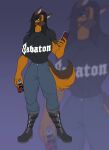 2026 anthro big_breasts black_boots black_clothing black_footwear black_hair boots bottomwear breasts brown_body brown_eyes brown_fur can canid canine canis cellphone clothed clothed_anthro clothed_female clothing container denim denim_bottomwear denim_clothing domestic_dog electronics female fluffy fluffy_tail footwear fur german_shepherd hair herding_dog hi_res holding_can holding_container holding_object holding_phone huge_breasts jeans mammal multicolored_body multicolored_fur pants pastoral_dog phone rocker sabaton_(band) shirt shoes smartphone solo tail topwear toughset two_tone_body two_tone_fur