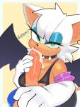 3:4 alternate_hairstyle alternative_fashion anthro bat big_breasts big_penis bodily_fluids breasts cleavage clothed clothing collar cum cum_in_mouth cum_inside duo eulipotyphlan female genital_fluids genitals gloomyacid goth hedgehog hi_res looking_at_viewer male male/female mammal narrowed_eyes penis pov_blowjob rouge_the_bat sega sloppy_blowjob sonic_the_hedgehog sonic_the_hedgehog_(series) spiked_collar spikes