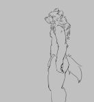animated animated_gif anthro breath double_chin expansion gynomorph hair hair_over_eyes hi_res hyena inflation intersex mammal morbidly_obese obese overweight short_playtime sudo7 sudo_(sudo7) weight_gain
