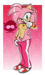 absurd_res accessory amy_rose anthro bottomwear bottomwear_down breasts clothed clothing clothing_lift eulipotyphlan female flashing flashing_breasts flashing_pussy footwear fur genitals gloves green_eyes hair_accessory hairband handwear hedgehog hi_res mammal one_eye_closed pants pants_down partially_clothed pink_body pink_fur pubes sega shirt shirt_lift shoes smile solo sonic_riders sonic_the_hedgehog_(series) topwear voidsdroids vulva watermark