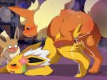 4:3 absurd_res anus balls black_inner_ear blush bodily_fluids cuckold cum cum_in_vagina cum_inside eevee eeveelution female female_penetrated feral feral_on_feral feral_penetrated feral_penetrating feral_penetrating_feral flareon from_behind_position fur generation_1_pokemon genital_fluids genitals group heart_symbol hi_res jolteon male male/female male_penetrating male_penetrating_female nintendo open_mouth orange_body orange_ears orange_fur penetration penis pokemon pokemon_(species) sarox sex sweat sweatdrop tongue tongue_out trio vaginal vaginal_penetration vulva yellow_body yellow_ears yellow_fur
