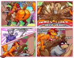 anal anal_fluids anal_penetration anthro anus balls basketball_jersey being_watched big_balls big_breasts big_penis blush bodily_fluids breasts brown_body brown_fur brown_hair butt butt_grab canid canine canis caught clothed clothing comic comic_panel coprophilic_intercourse digital_drawing_(artwork) digital_media_(artwork) dirty_anal domestic_cat domestic_dog duo elderly_female english_text exhibitionism fan_character farting_on_penis feces feces_in_ass feces_on_body feces_on_butt feces_on_penis felid feline felis female fox from_behind_position fur genital_fluids genitals green_eyes grey_body grey_hair hair hand_on_butt hi_res long_hair long_tail looking_at_another male male/male mammal muscular muscular_arms nosinned7nsfw onomatopoeia orange_body partially_clothed peeing peeing_while_penetrated penetration penis pooping_on_dick pooping_while_penetrated public public_exposure public_sex puffy_anus red_eyes red_fox red_hair saggy_balls scatplay sex sound_effects sportswear standing standing_sex steam steamy_anus sweat sweatdrop sweaty_armpit sweaty_body sweaty_butt tail text thick_thighs true_fox urine urine_stream wide_hipped_male wide_hips