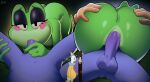 absurd_res amphibian anthro anus balls blush breasts butt butt_grab clothing clown erection eyelashes faceless_character faceless_male facial_tuft fellatio female female_focus fingers first_person_view frog genitals glistening glistening_butt glitch_productions gloves green_body group hand_on_butt handwear hat headgear headwear hi_res human jax_(tadc) kaufmo_(tadc) lagomorph leporid lying male male_pov mammal narrowed_eyes nipples non-mammal_breasts non-mammal_nipples on_back oral oral_penetration p0stalk penetration penile penis penis_grab penis_in_mouth purple_balls purple_body purple_penis rabbit ribbit_(tadc) sex solo_focus spread_legs spreading standing the_amazing_digital_circus trio tuft vaginal vaginal_penetration white_body